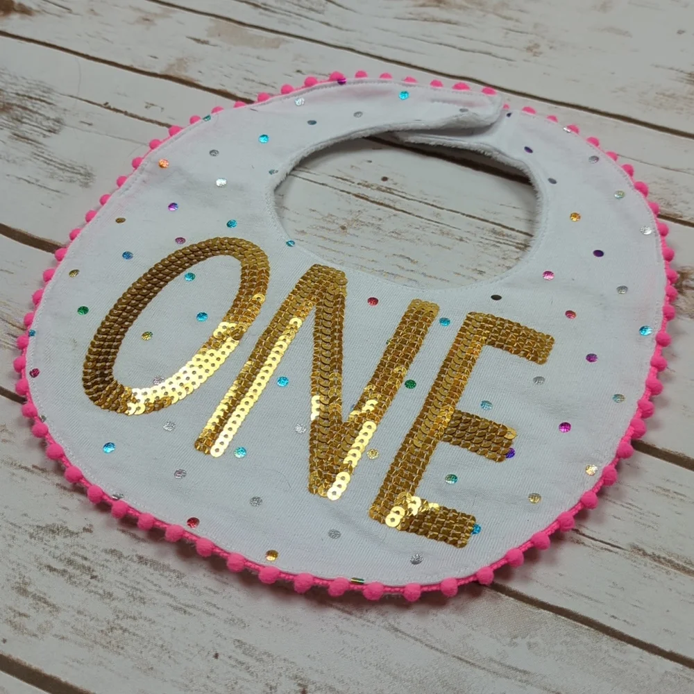 Mudpie ONE First Birthday Bib